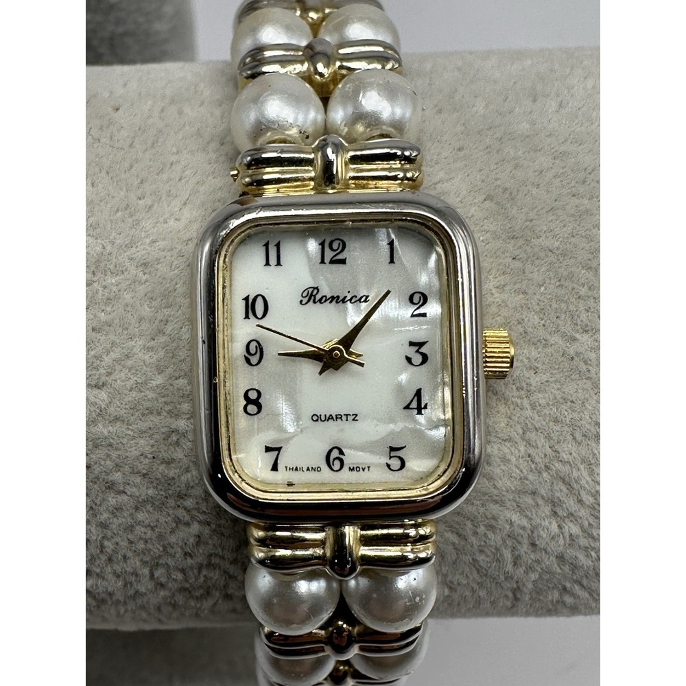 Ronica Faux Pearl Ladies MOP Watch New Battery 20MM‎ 7.25" K5